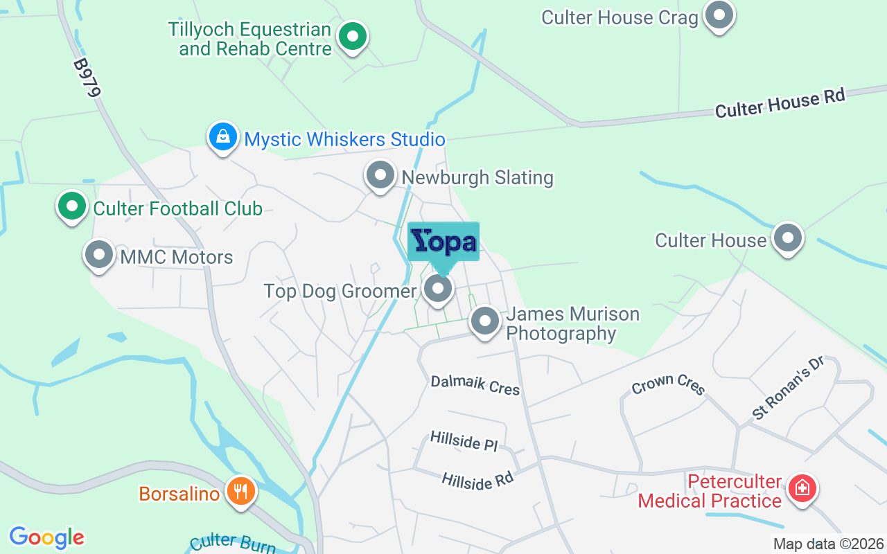 Map showing the location of AB14 0RY