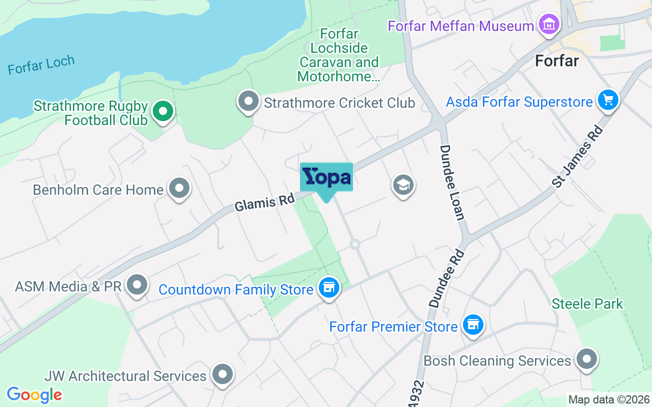 Map showing the location of DD8 1LB