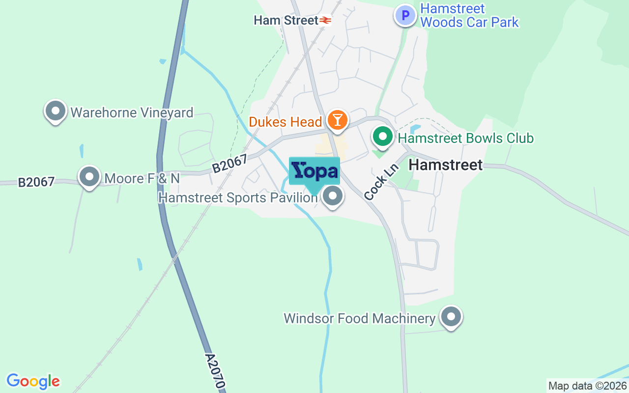 Map showing the location of TN26 2JQ