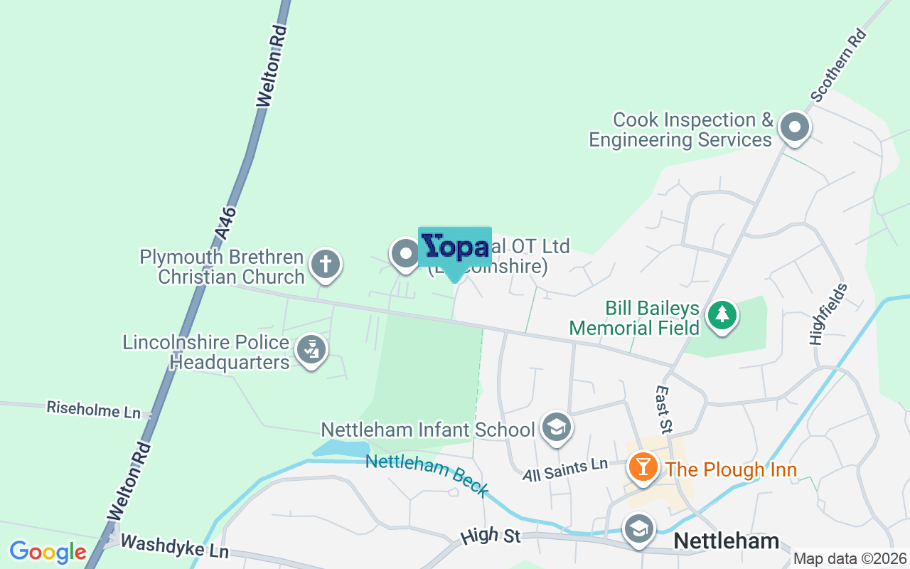 Map showing the location of LN2 2FR