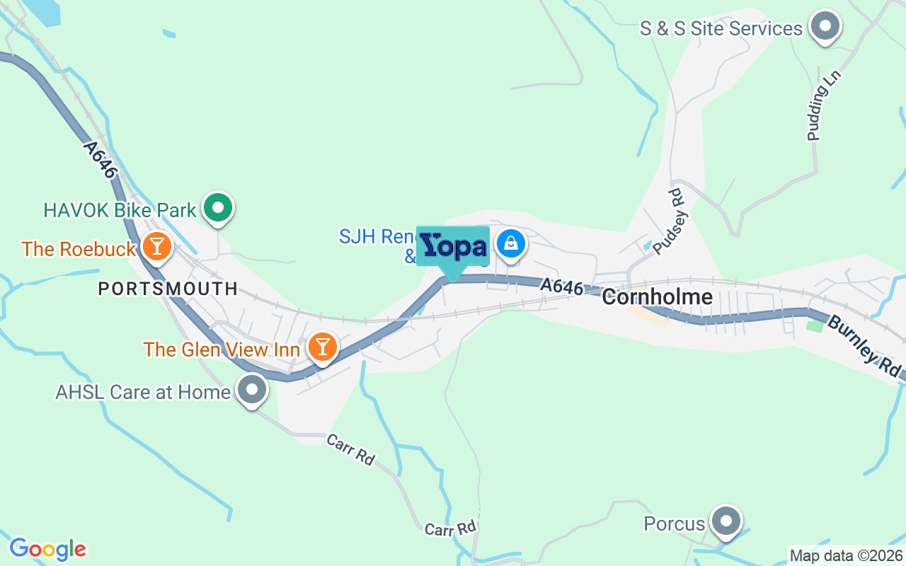 Map showing the location of OL14 7EF
