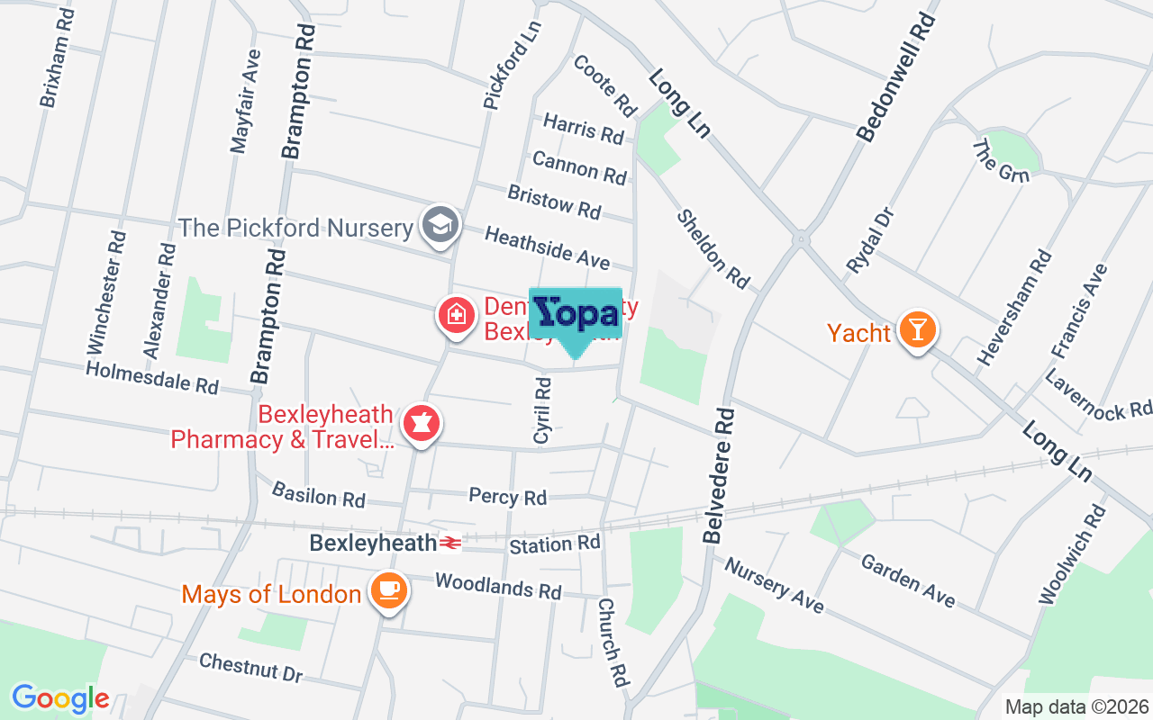 Map showing the location of DA7 4QE