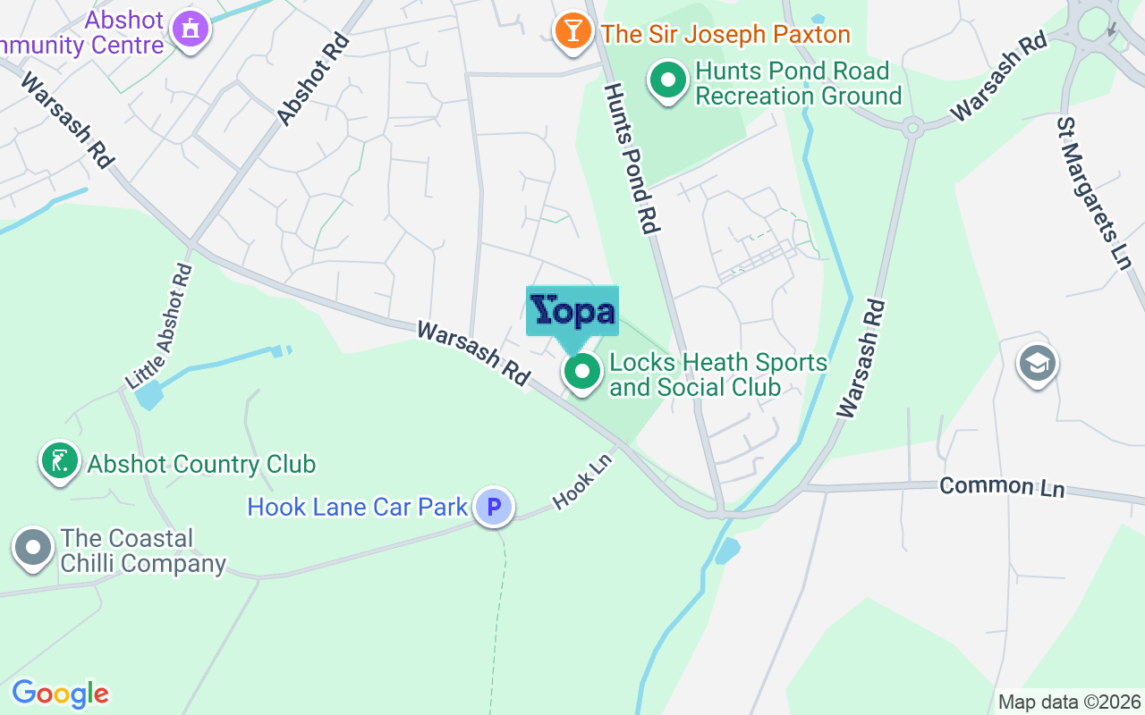 Map showing the location of PO14 4FF