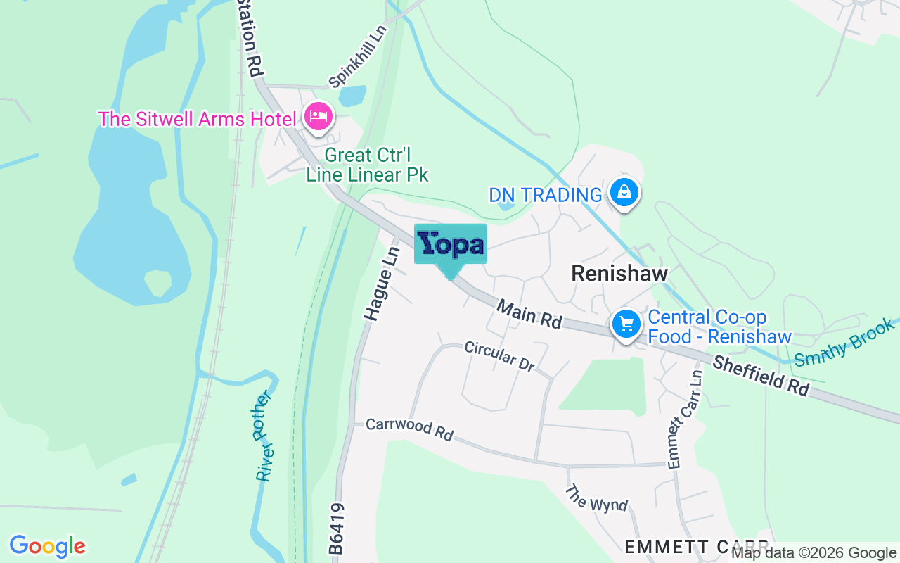 Map showing the location of S21 3UT