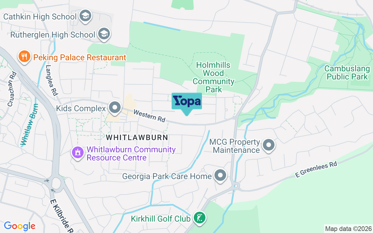 Map showing the location of G72 8EG