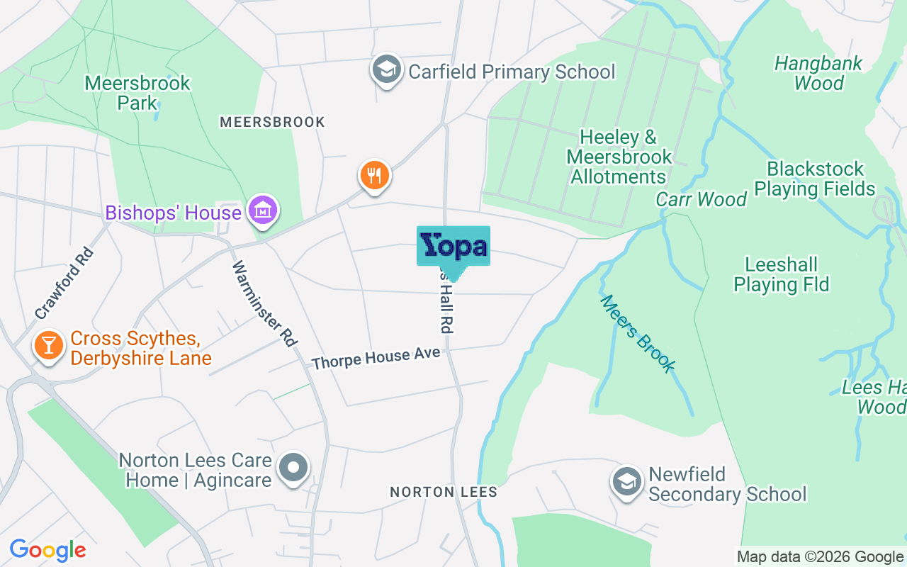 Map showing the location of S8 9JJ
