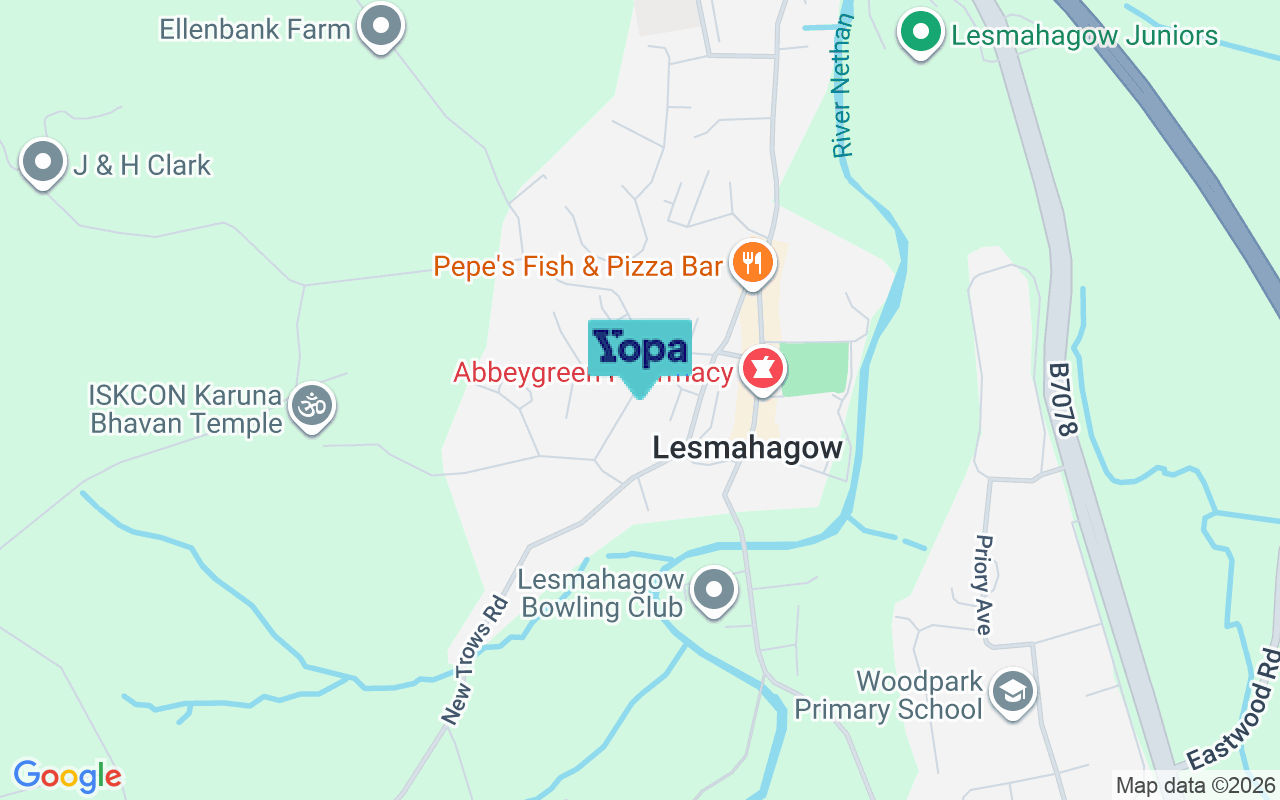 Map showing the location of ML11 0EX