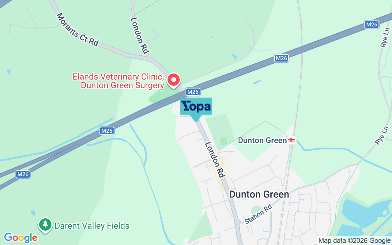 Map showing the location of TN13 2TB