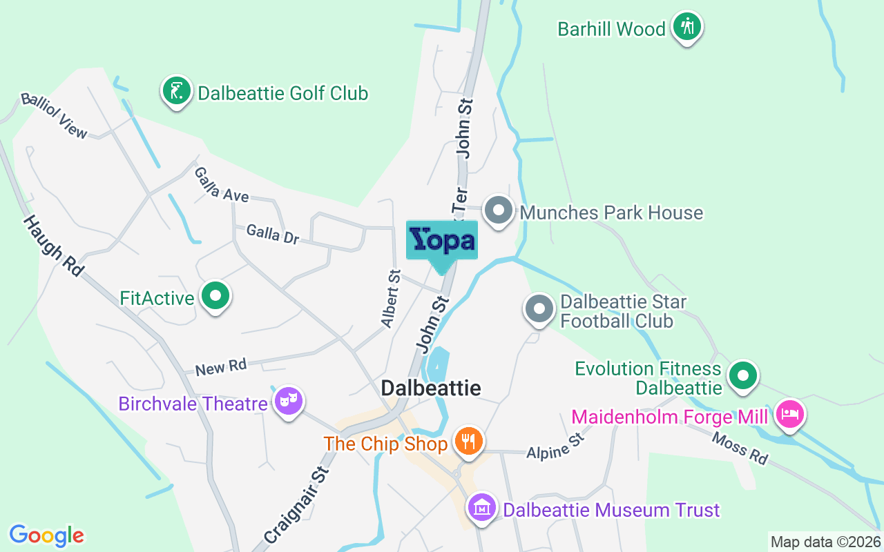 Map showing the location of DG5 4JJ