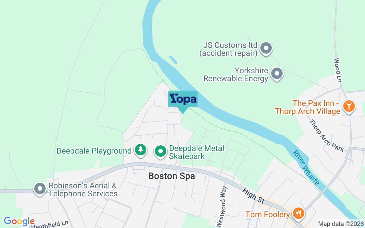Map showing the location of LS23 6WH