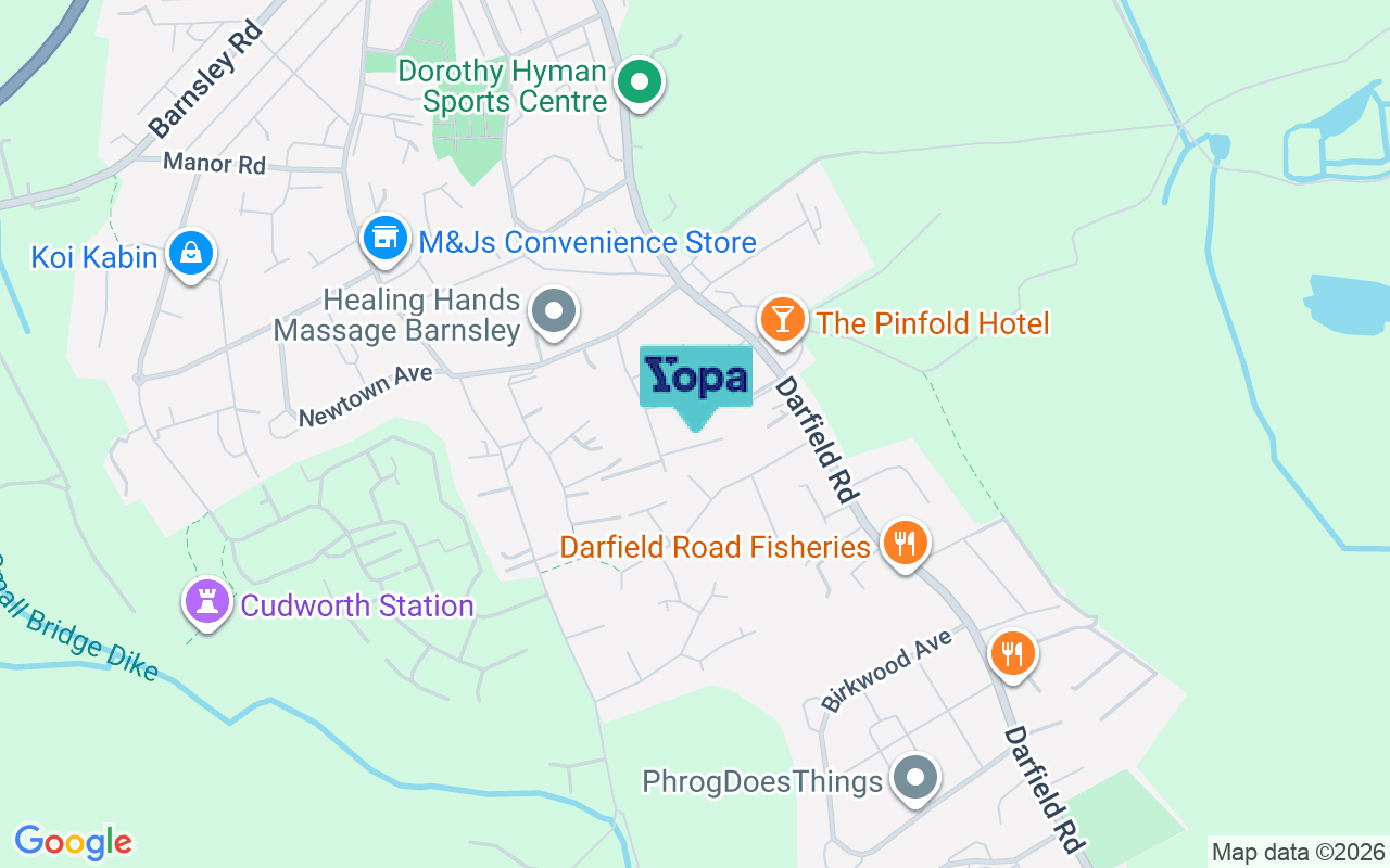 Map showing the location of S72 8GE