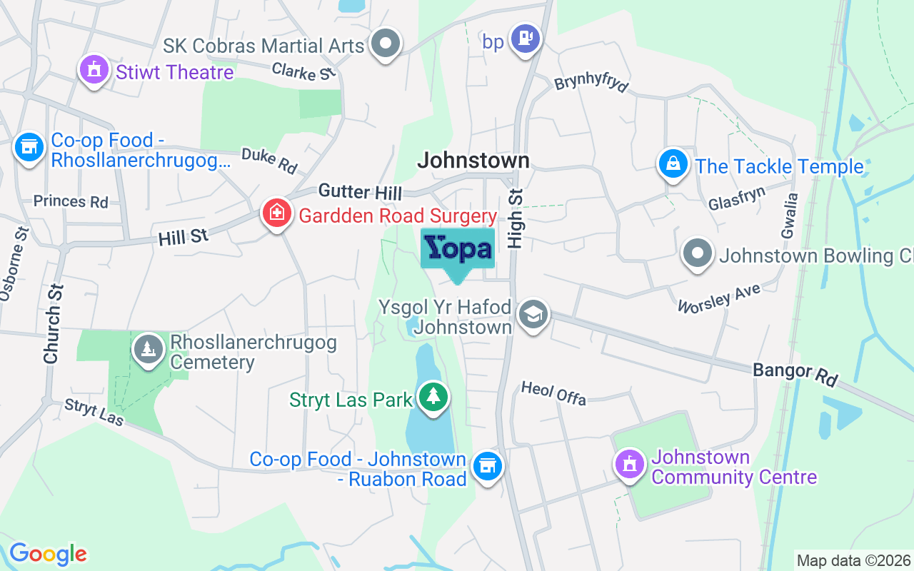 Map showing the location of LL14 2AA