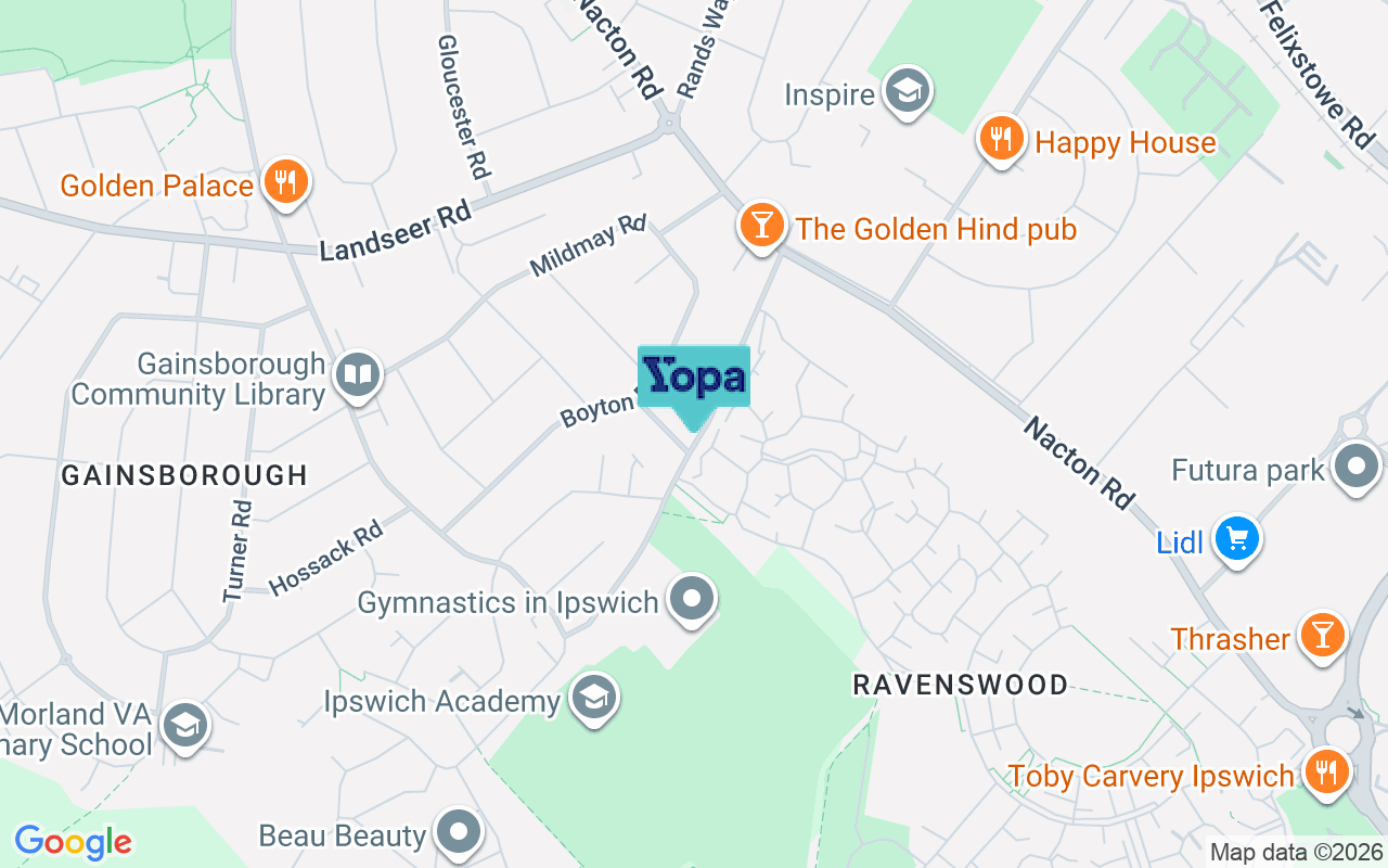 Map showing the location of IP3 9TF
