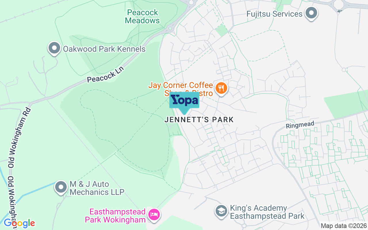Map showing the location of RG12 8BX