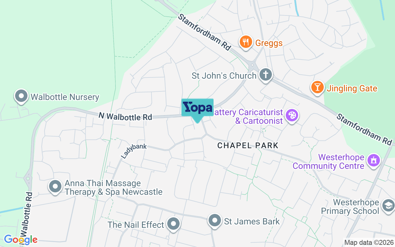Map showing the location of NE5 1TF