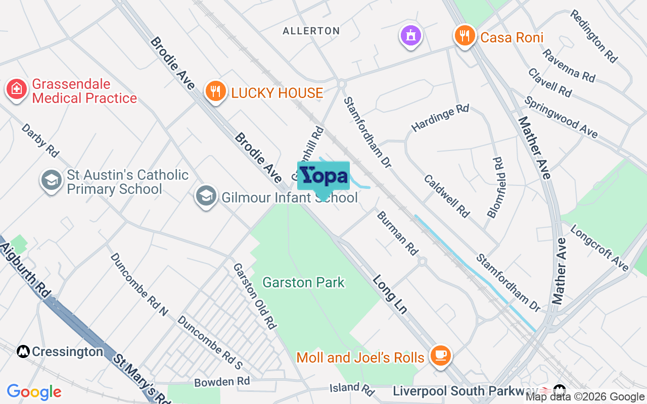 Map showing the location of L19 7AB