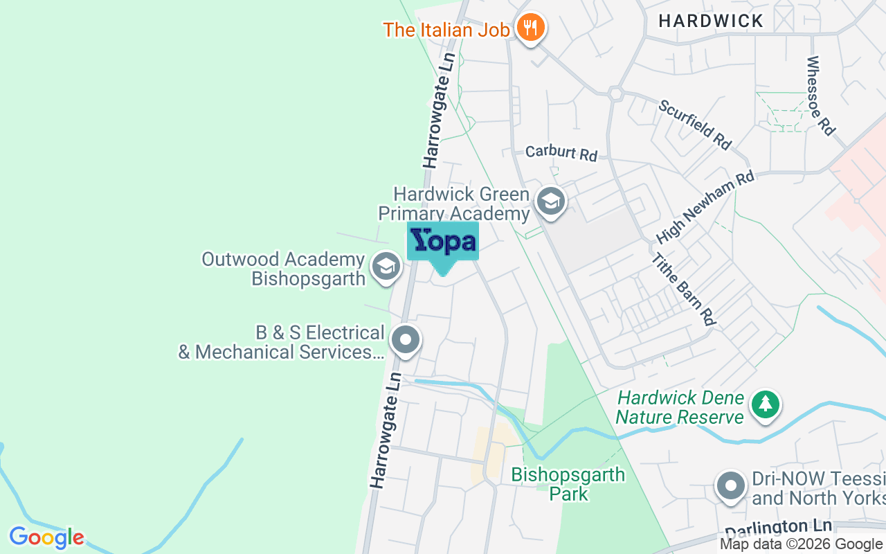 Map showing the location of TS19 8UZ