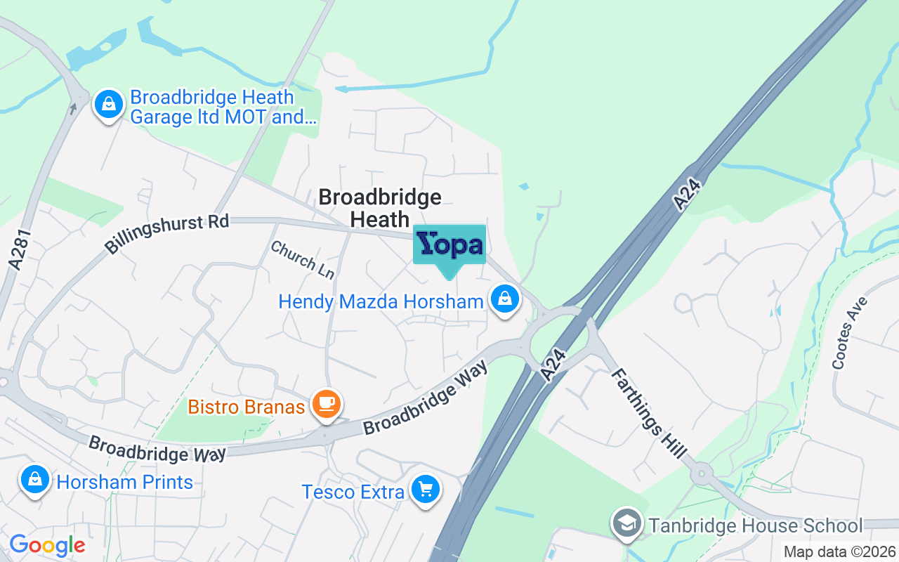 Map showing the location of RH12 3NL