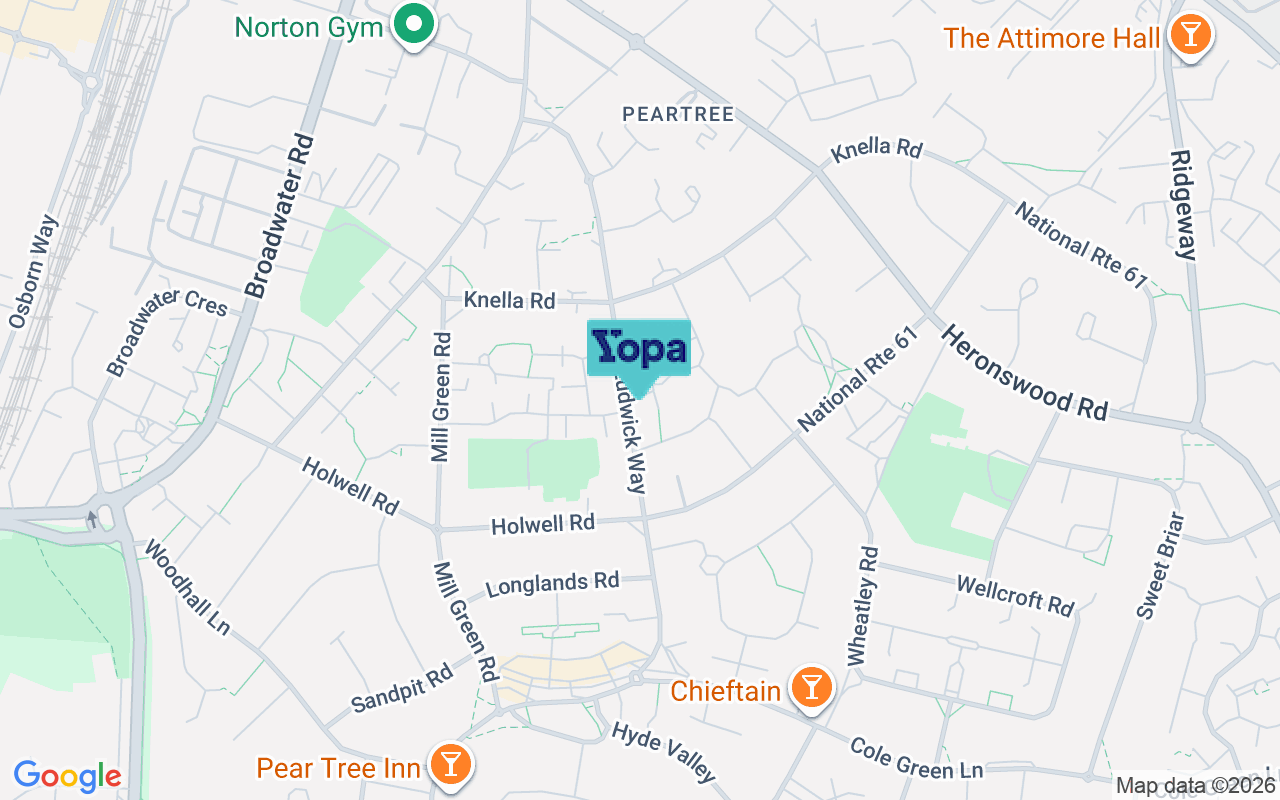 Map showing the location of AL7 3PL