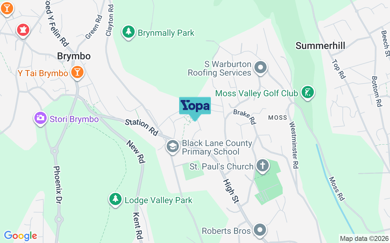 Map showing the location of LL11 6BX