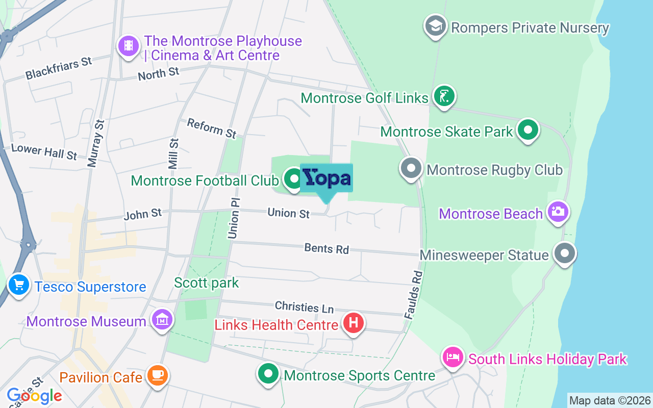 Map showing the location of DD10 8PF