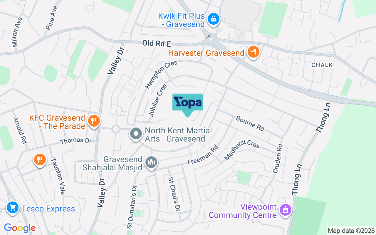 Map showing the location of DA12 4DJ