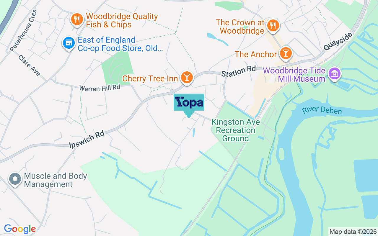 Map showing the location of IP12 4BP