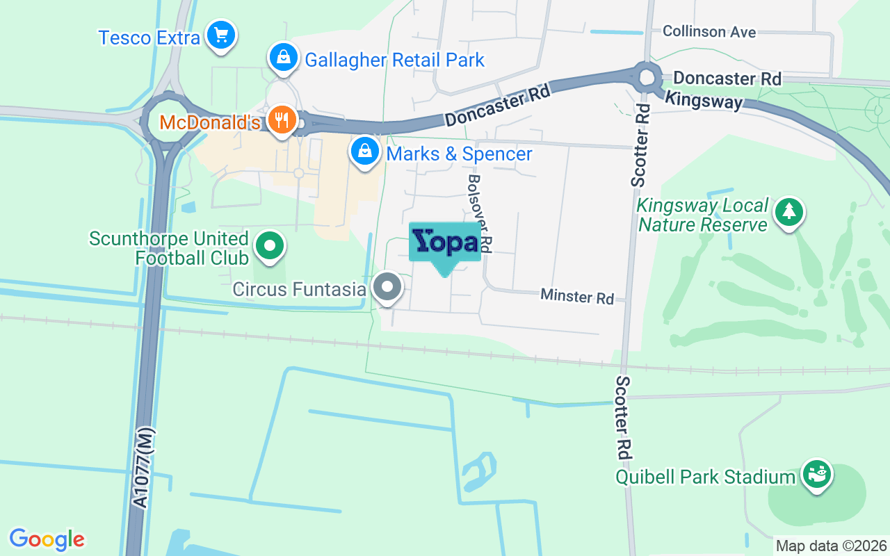 Map showing the location of DN15 7UU
