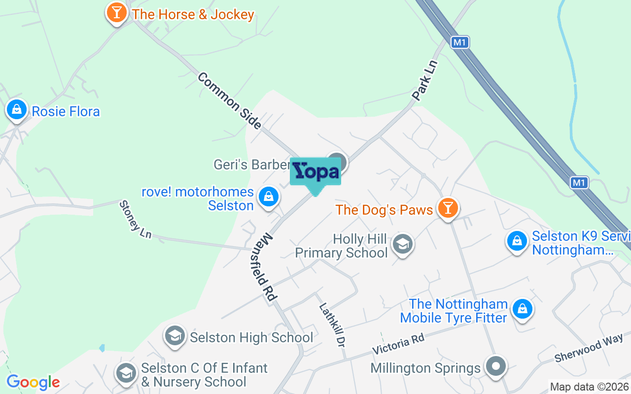 Map showing the location of NG16 6BB