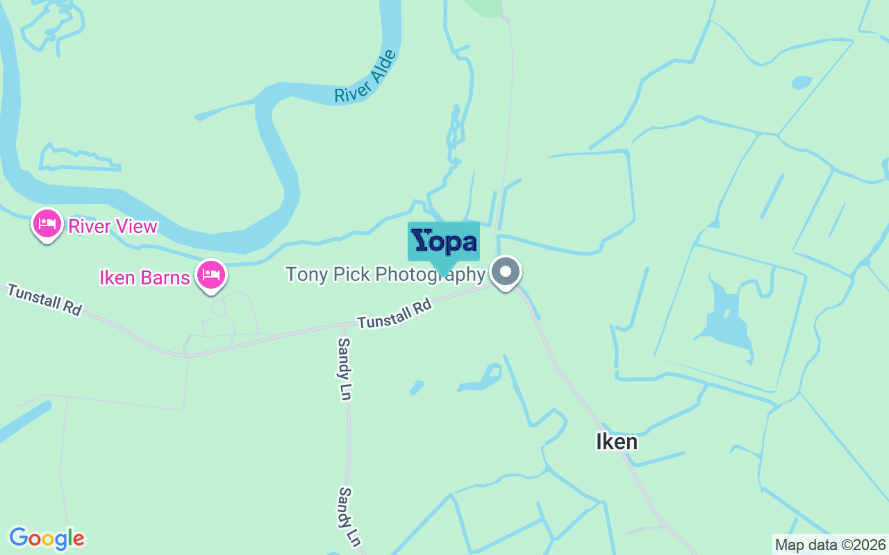 Map showing the location of IP12 2ER