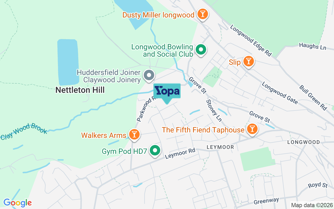 Map showing the location of HD7 4RU