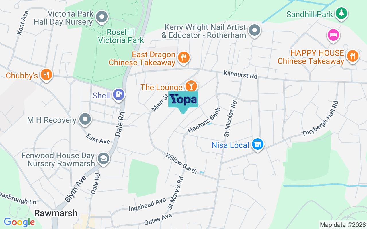 Map showing the location of S62 5RQ