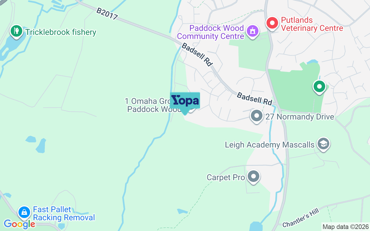 Map showing the location of TN12 6GE
