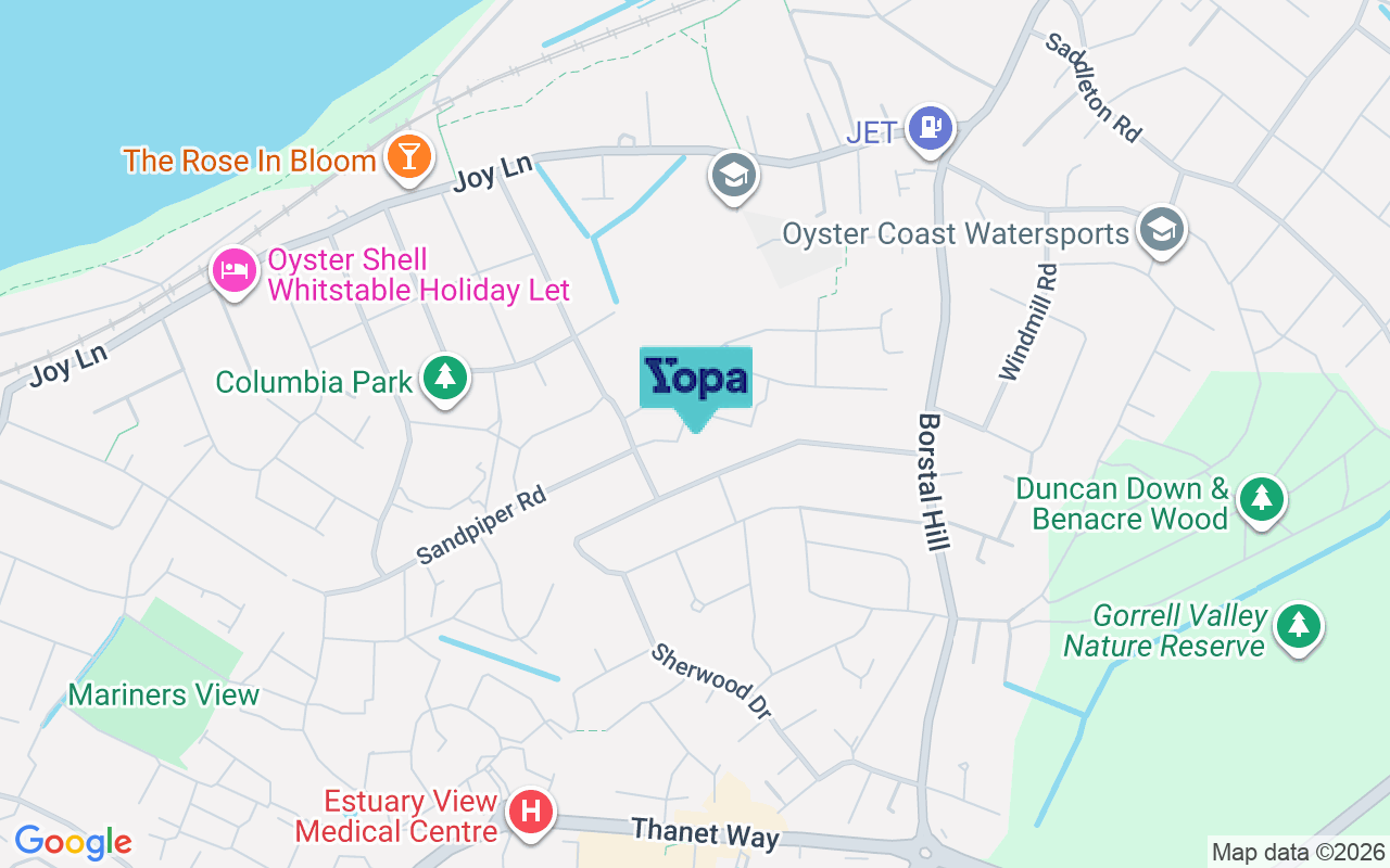 Map showing the location of CT5 4DS