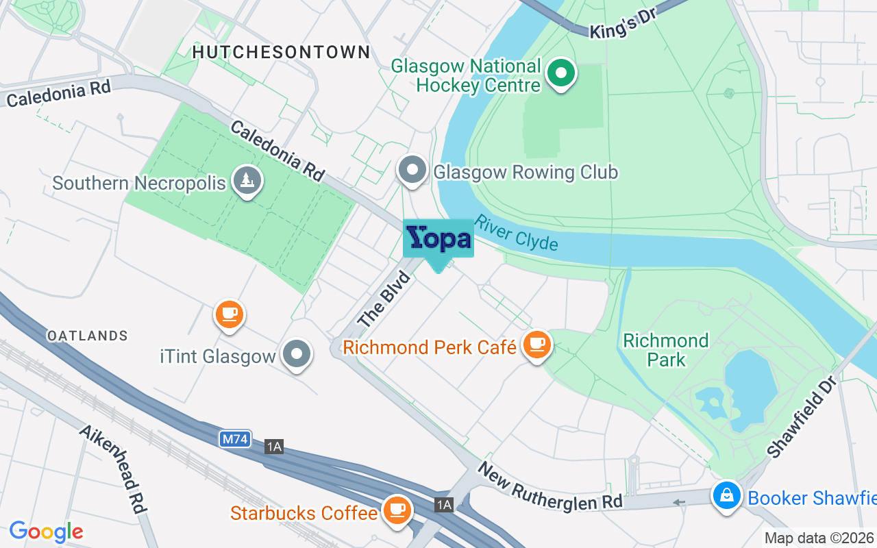 Map showing the location of G5 0LF