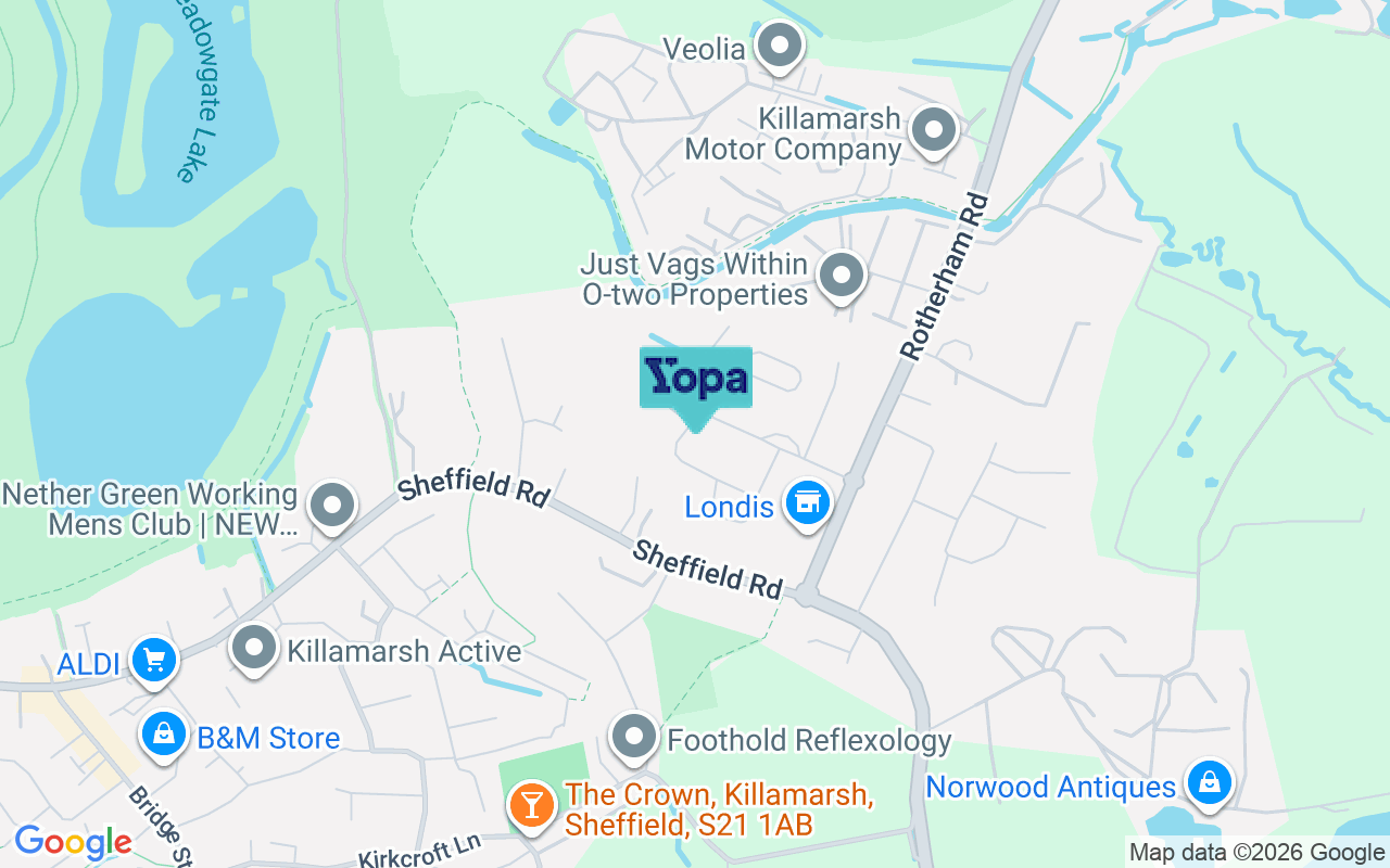 Map showing the location of S21 2DT