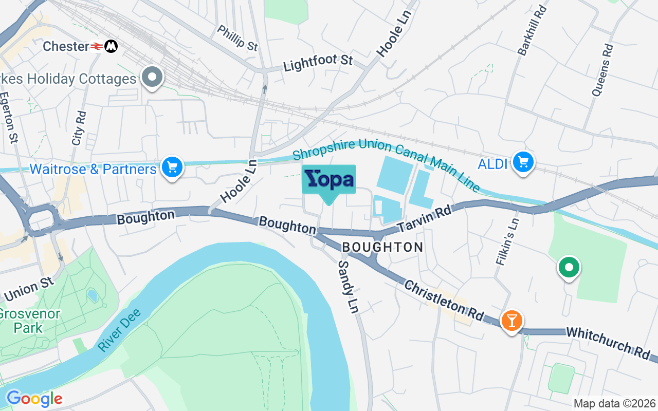 Map showing the location of CH3 5DL