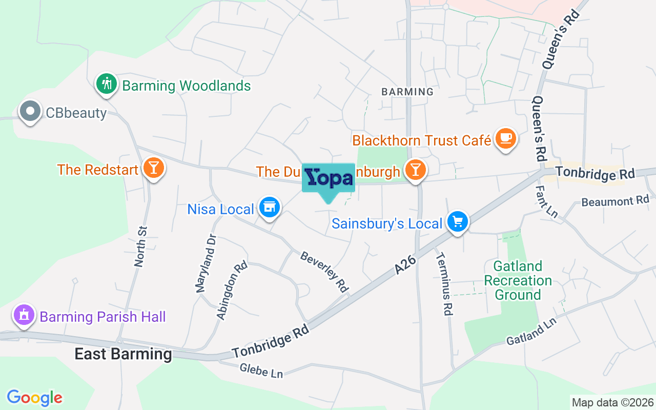 Map showing the location of ME16 9JH