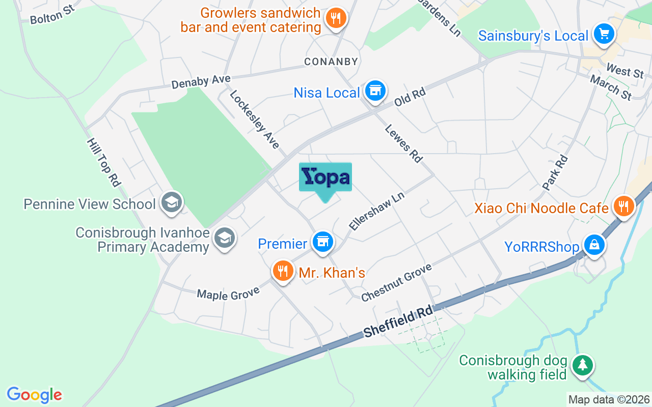 Map showing the location of DN12 2JJ