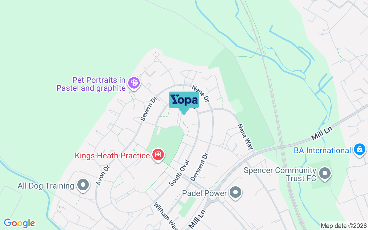 Map showing the location of NN5 7NU