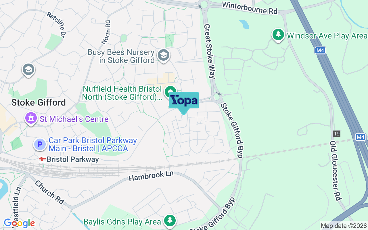 Map showing the location of BS34 8RD