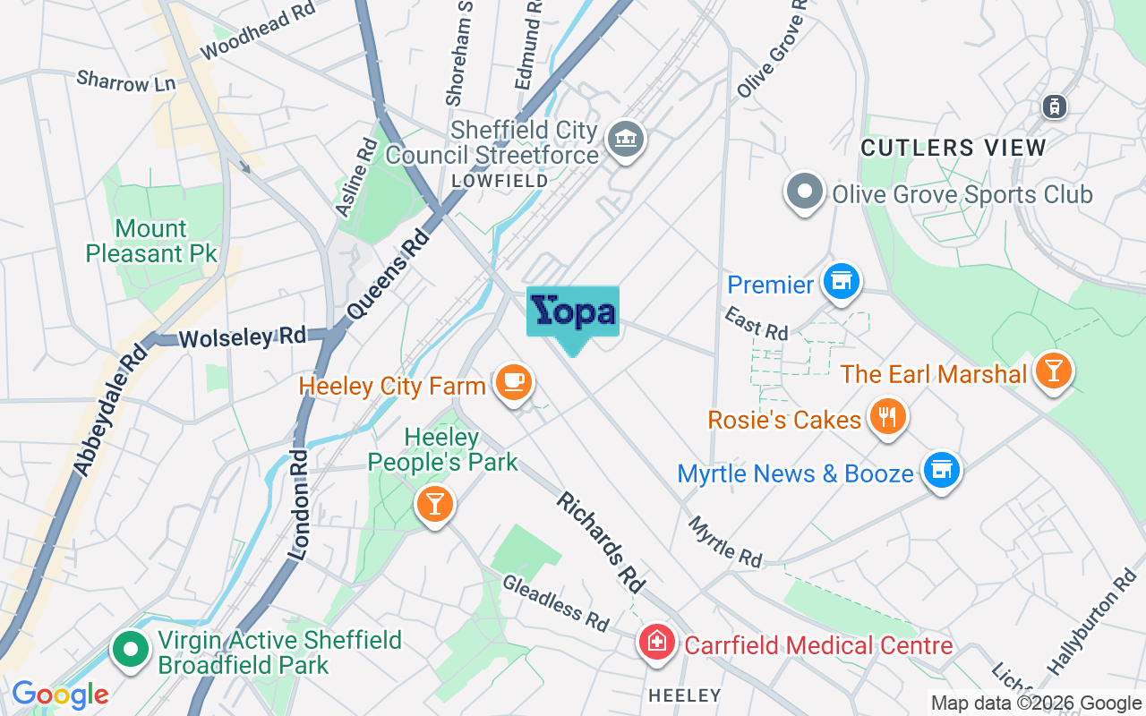 Map showing the location of S2 3HF
