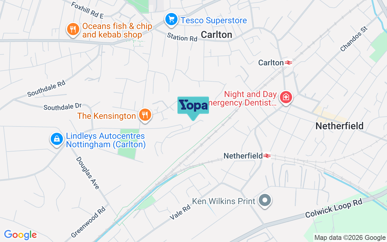 Map showing the location of NG4 1DW