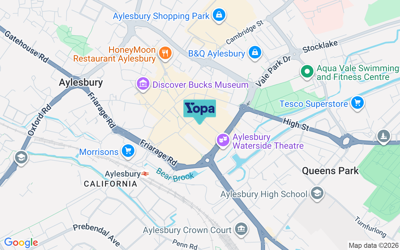 Map showing the location of HP20 1UR