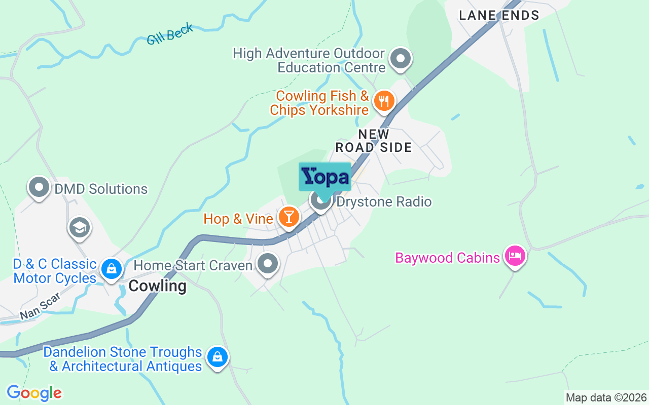 Map showing the location of BD22 0AZ