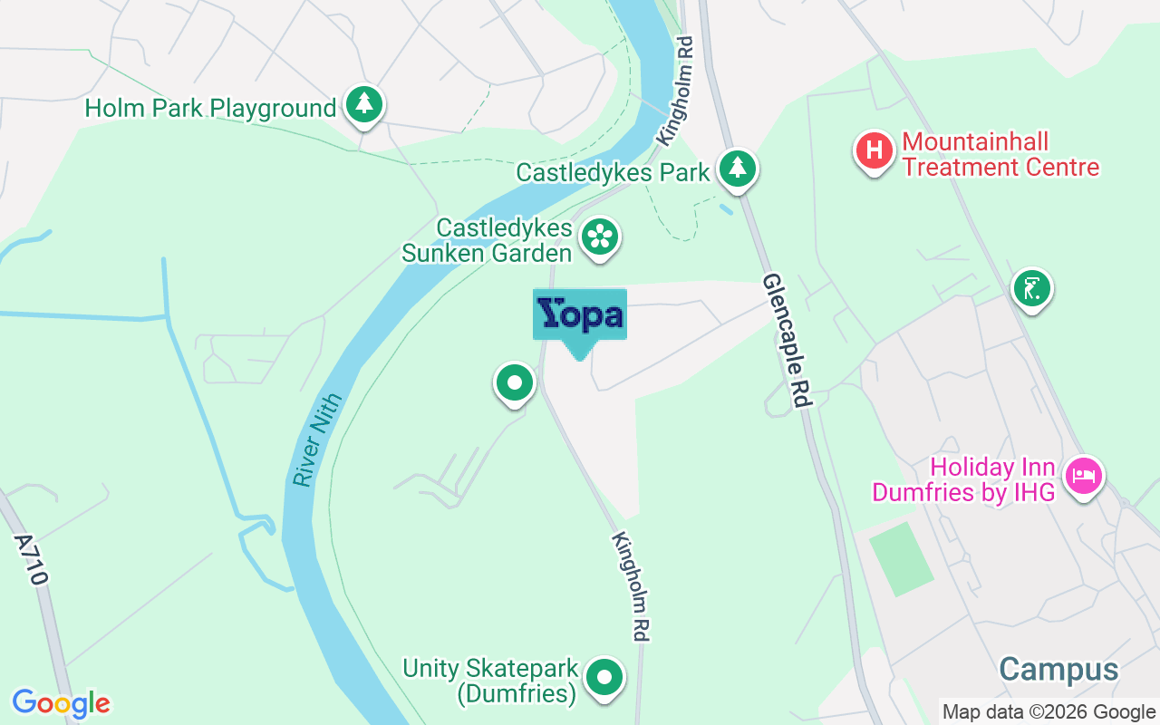 Map showing the location of DG1 4SL