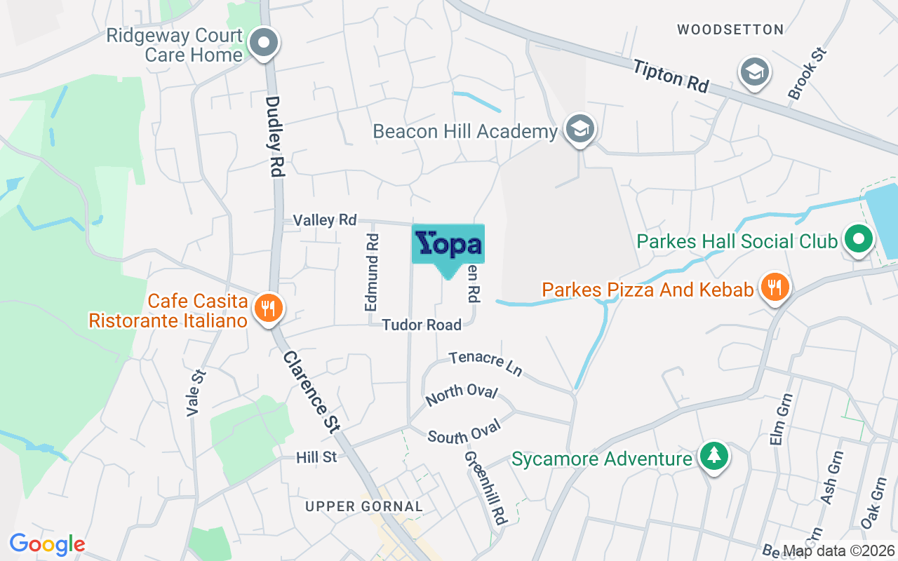 Map showing the location of DY3 1TZ
