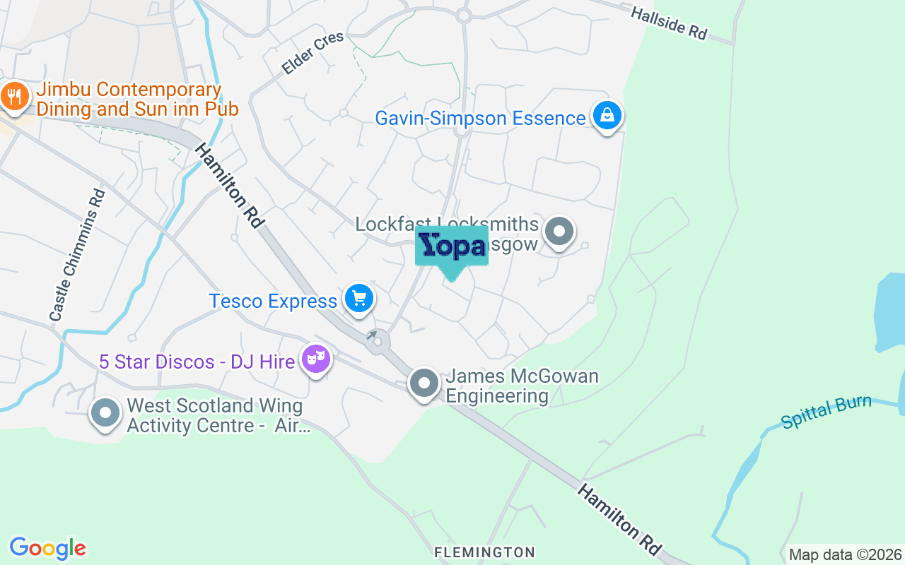 Map showing the location of G72 7NS