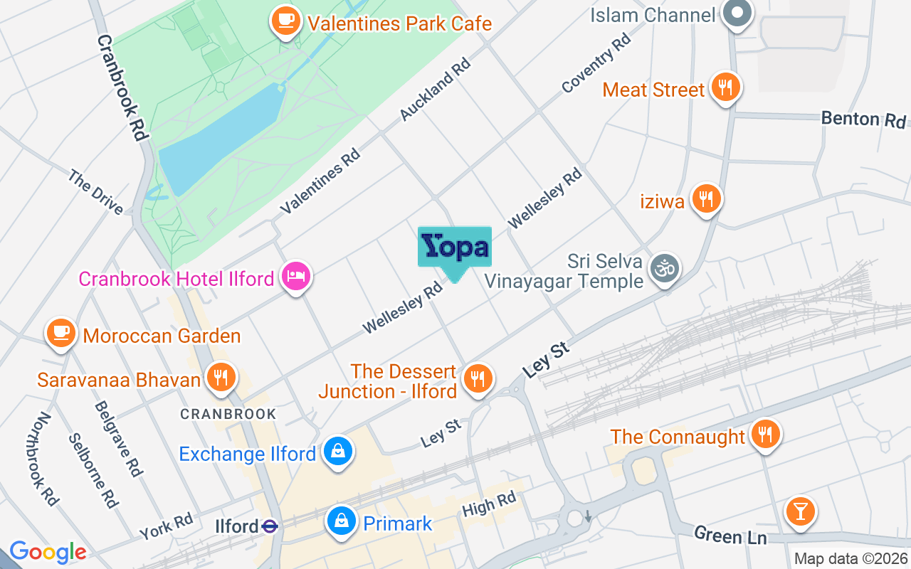 Map showing the location of IG1 4LD