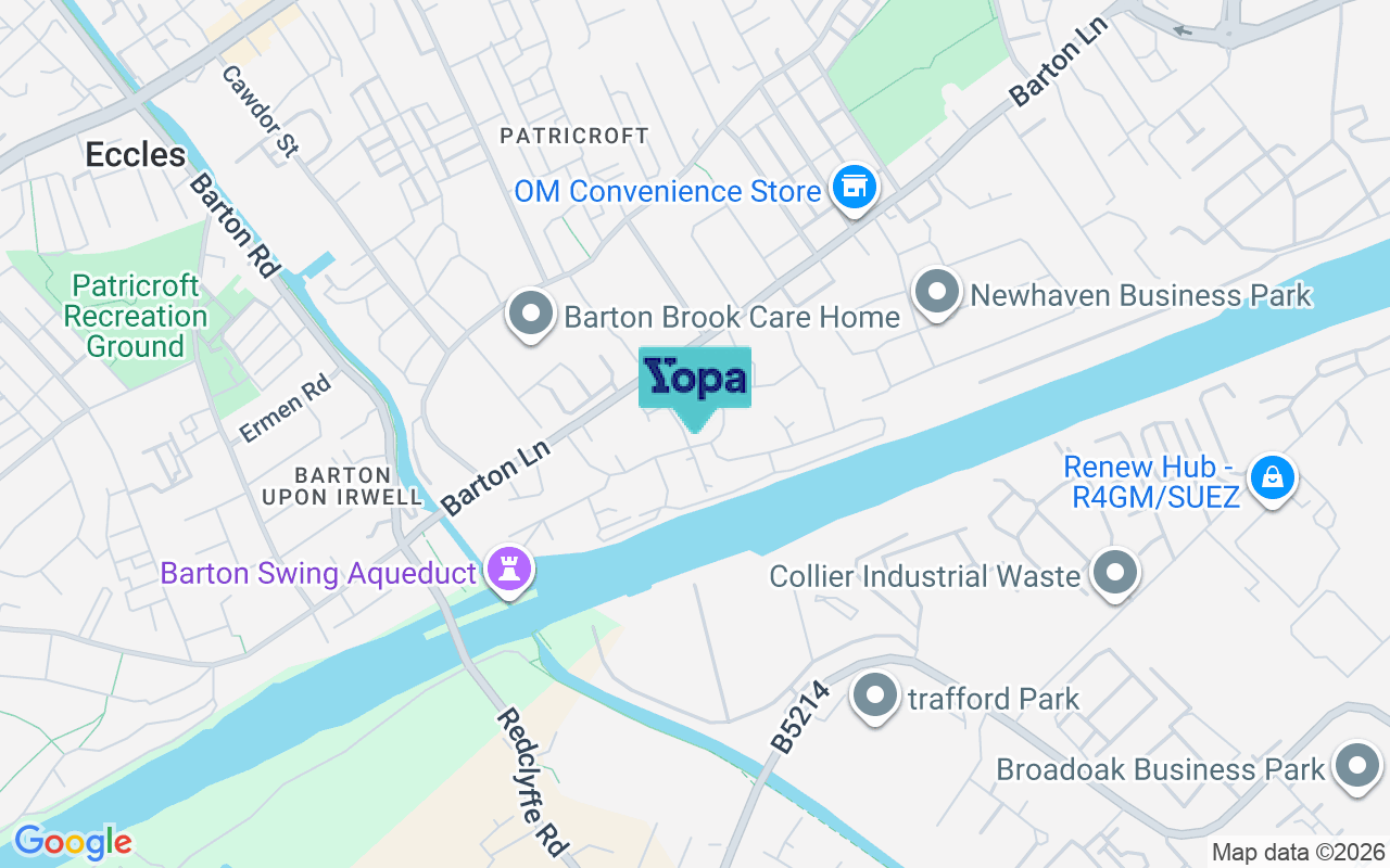 Map showing the location of M30 0LB